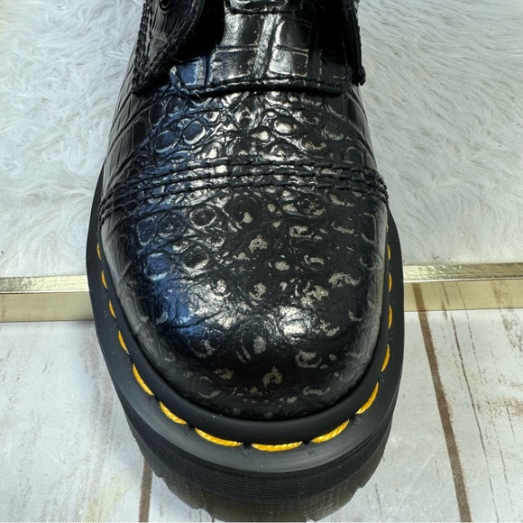 Dr. Martens Doc Martens Women's Sinclair Crocodile Quad Retro Platform Boots New - Picture 5 of 15